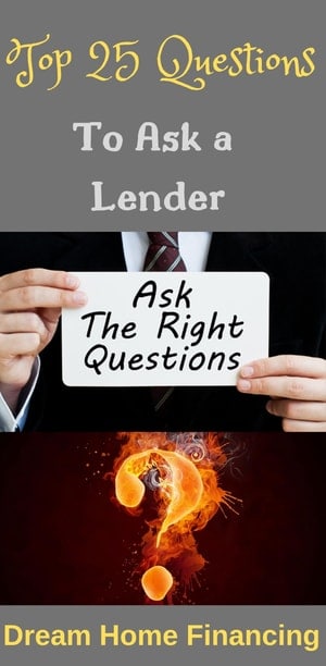 questions to ask a lender