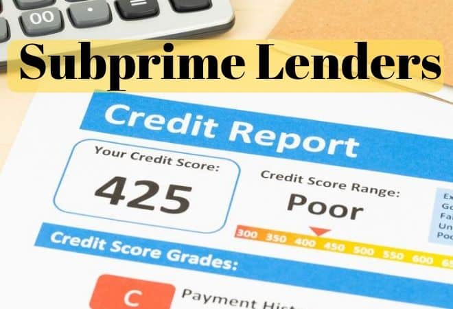 Subprime mortgage lenders